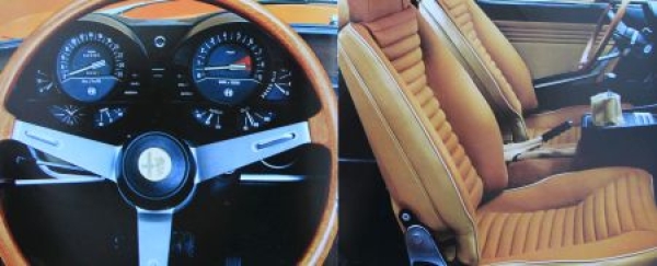 Alfa Romeo Montreal Coupe Modelprogram + Colorsheed 1970 Carbrochure (6860)